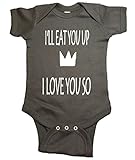 Where the Wild Things Are Baby One Piece " Iで食べYou Up I Love You So "ボディスーツ カラー: ブラック