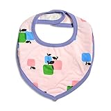 baby ampersand りんご＆森の動物柄スタイ　ベビーピンク　90cm