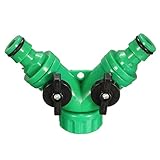 amzmonnsuta 1/2インチガーデン灌漑2の道スプリッタコネクター 水ホース クイックアダプター