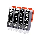 Canon用 キヤノンBCI-380 互換インク BCI-380XL Canon用 インク 380 PGBK ブラック 4本セット対応機種:PIXUS TS6130 TS6230 TS6330 TS7430 TS7330 TR7530 TR8530 TR8630 TR9530 TR703 TS8130 TS8230 TS8330 TS8430 【全色大容量/残量表示/個包装】