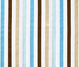 Bacati Mod Dia/Strips Aqua and Choc Stripes Crib fitted sheet by Bacati [並行輸入品]
