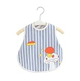 2枚子供防水ノースリーブエプロンコットン＆リネンベビーよだれかけ (005)、0歳から2歳