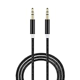 3.5mm AUXケーブル、ヘッドフォン、アンドロイドスマートフォン、iPhone、iPod、iPad、MP3、MP4、コンピュータ、車用オーディオケーブルナイロン編組ジャックケーブル、ステレオ、スピーカーなどに対応（3FT/1M 1パック）