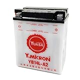 YUASA / YB14L-A2 （SB14L-A2, SYB14L-A2, GM14Z-3A, M9-14Z互換) バイク用バッテリー 開放型( CB750Four CB750F インテグラ カスタム XS650 スペシャル XJ750 GSX750F/S/S カタナ GT750 EX-4 GPZ750FX ZX-10 )