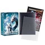 Katomula 100CT アウタースリーブ、ダブルスリーブ&トリプルスリーブ用オーバーサイズカードスリーブ、マジックザギャザリング&PKM用クリアマットカードスリーブ、69 x 94mm