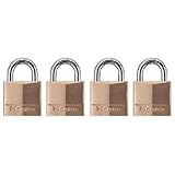 Master Lock 120Q Keyed-Alike Wide Padlocks, 3/4-inch, Solid Brass, 4-Pack [並行輸入品]