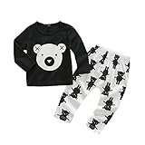 Tovadoo 子供服 男の子 トップス+ズボン 春新作 長袖 熊柄 韓国風 可愛い プレゼント 通学 旅行 6-24ヶ月