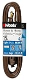 Woods 0603 15-Feet Cube Extension Cord with Power Tap, Brown by Woods
