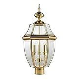 Elk Lighting 8603EP/85 Ashford Post Lantern, Large, Antique Brass Finish [並行輸入品]