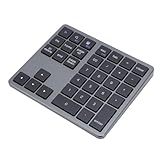 sunnyfox テンキー Bluetooth ワイヤレス 数字 キーボード パンタグラフ式 Type-C充電 超薄型 金属構造 numlock連動 2台まで接続可能 ブルートゥース ナンバーパッド 34キー mac テンキー 片手デバイス Windows/iOS/Android 対応 IC-KP10 (ブラック) (ブラック) VITEVER788 (1)