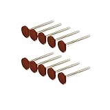 JINTONG ゴム砥石 2.35mmシャンク コーン ヘッド セラミック 研磨 マウント10個入り