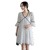 Jocolate(ジョコレート) マタニティ 授乳服 ワンピース 半袖 春 夏 刺繍 ゆったり 妊婦服 産前 産後 フォーマル おしゃれ 白 黒 ２色