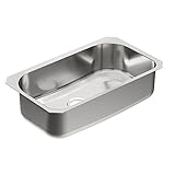Moen g18163 1800シリーズ18ゲージSingleボウルアンダーマウントシンク,ステンレススチール