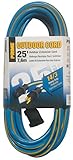 Prime Wire & Cable KC506725 25-Foot 14/3 SJTW Kaleidoscope Heavy Duty Outdoor Extension Cord, Blue a