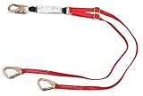 MSA 10047085 FP5K Energy Absorbing Twin-Leg Web Tie-Back Lanyard, 36C Harness Connection, FP5K Ancho
