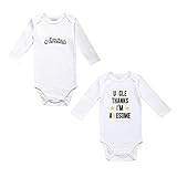 ロンパース Romperinbox ベビー ロンパース カバーオール 赤ちゃん 長袖 肌着 男の子 女の子 新生児 服 秋冬 綿100% ボディスーツ 2点セット (9～12ヶ月)