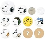 ティーズファクトリー クジ スヌーピー SNOOPY シークレットモコモコボア缶バッジ フェイス ピーナッツ ウッドストック くじ SN-5547021FT