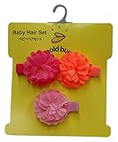 GOLDBUG ヘアークリップ フラワー3P マーガレット3色 レッド・ピンク・オレンジ 23485