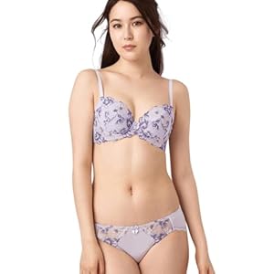 トリンプ WEB限定 美胸ソフトブラ クラッシーペタルズ ブラ＆ショーツセット ワイヤーあり D75L