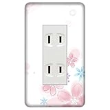 ドレスマ【3口用】フラワー 花 かわいい 【コスモシリーズワイド21対応】 コンセントカバー コンセントプレート スイッチカバー スイッチプレート おしゃれ デザイン 交換用 1口 2口 3口 5口 