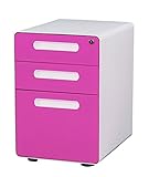 筑波産商 パステルカラーチェスト AP-CH ワゴン ピンク色 BL キャスター・鍵付 -