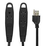 BindMaster 246 10 Feet Extension Cord/Wire, 3 Prong Grounded, 3 outlets,heavy duty, Black [並行輸入品]