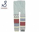 stample スタンプル アシンメトリードットボーダースパッツ グレー　90cm　71060