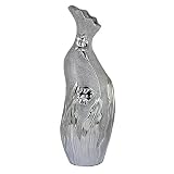 Essential D?cor Entrada Collection Flower Accent Ceramic Nugget Vase, 23.5 by 8.7-Inch, Gold [並行輸入品]
