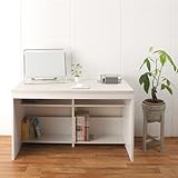 薄型シンプル パソコンデスク W1200 ハイタイプ ホルムアルデヒド対応 PCデスク PC-6012H-WH