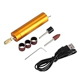 ミニ電動ドリル USB電気ドリル 研磨ドリル 彫刻ドリル USB充電式 美しい外観 耐久性 小型 便利(01)