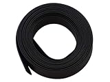 熱収縮チューブ 7mm 内径φ7mm 平置き幅13mm 印字無しで綺麗☆ 収縮比率2:1 (7mm→3.5mm) シュリンクチューブ 絶縁チューブ 防水 高難燃性 収縮チューブ (2M, ブラック（黒）)
