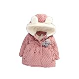 Pojour ベビー服 子供服 0-3歳女の子コート 冬 防寒 かわいい無地プジャケット 厚手コート　おしゃれフード付きコート 暖かい 綿 ベビールームウェア 普段着 カジュアル 旅行 記念日 プレゼ