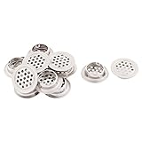 uxcell エアーベント メタル ラウンドメッシュエアーベント 穿孔 ラウンドデザイン 高さ8mm 12個入り