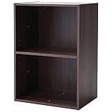 山善(YAMAZEN) 棚位置選べる カラーボックス 2段 ウォルナットブラウン CFB-2(WL)PP