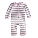 Fall Print Coverall (12-8M, Feather Stripe) by KicKee Pants