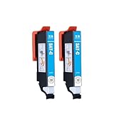 【SEASKY】SAT-C シアン 染料 2個セット エプソン EPSON 対応 サツマイモ SAT インクカートリッジ 互換インク 純正 と併用可能 残量表示機能付 さつまいも インク ISO9001認証工場 EP-715A EP-815A EP-714A EP-814A EP-712A EP-812A EP-713A EP-813A プリンターインク