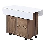 松尾木工 カウンターテーブル 幅89×奥行48×高さ72cm 両バタカウンター ブラウン