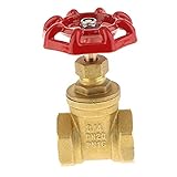 F Fityle 安全　ソリッドブラス　ゲート　バルブ　ハンドターンメススレッドゲートバルブ　2ウェイ　設置が簡単　 - DN20