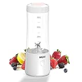Mulliポータブルジューサー、スムージーとシェイク用の400 ML Usb充電式パーソナルミキサー、6つのブレードを備えたミニブレンダー、