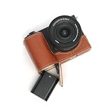 [恵＼イーサン] TP Original Sony ZV-E10 II ZVE10 II Mark II 専用 オープナブルタイプ ハンドメイド本革 ボディケース 互換 電池交換便利 底面開閉 ハンドメイド本革ハーフカメラケースバッグカバー (ブラウン) [並行輸入品]