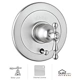 Rohl AC700LM-APC A7200Xmpn Cisal Shower Valve Trim Only with Classic Metal Lever Handle, Polished Ch