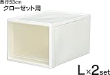 クローゼット用衣装ケース53L 2個組同色セット