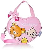 【リラックマ】ハート型バッグ 可愛い子供ショルダーバッグ（ピンク）