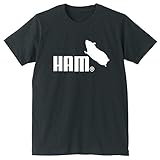 ハムスター セレクション おもしろｔシャツ えさ　床材　回し車【L】【黒】