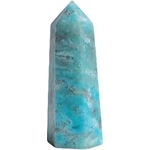 アマゾナイトカラム　パワーストーン　部屋の浄化　天然石　六角形の柱 Amazon | SUKIMIND ブルーアマゾナイト 6角柱 天然石 原石 磨き