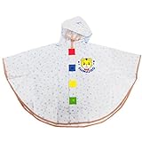 しまじろう ベビー レインポンチョ 収納袋付き 総柄 (82、ブルー)