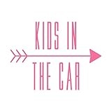 kids in car カッティング ステッカー Mサイズ ピンク 桃