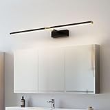 LED 洗面ライト ブラケットライト洗面ライト3色調光リトラクタブルランプアーム北欧 おしゃれ ミラーランプ バニティライト洗面所ウォールライトモダンなバスルームバニティライトLEDミラーフロントランプ洗面所メイクアップミラーライト，壁取り付け用燭台壁掛け照明照明器具洗面所 室内照明 化粧台 防水(B,80cm)