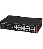 Amazon | バッファロー BUFFALO 10/100Mbps対応 金属筺体 電源内蔵 16