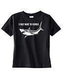 Just Want to Cuddle Sharkブラック幼児用シャツ( 4t )